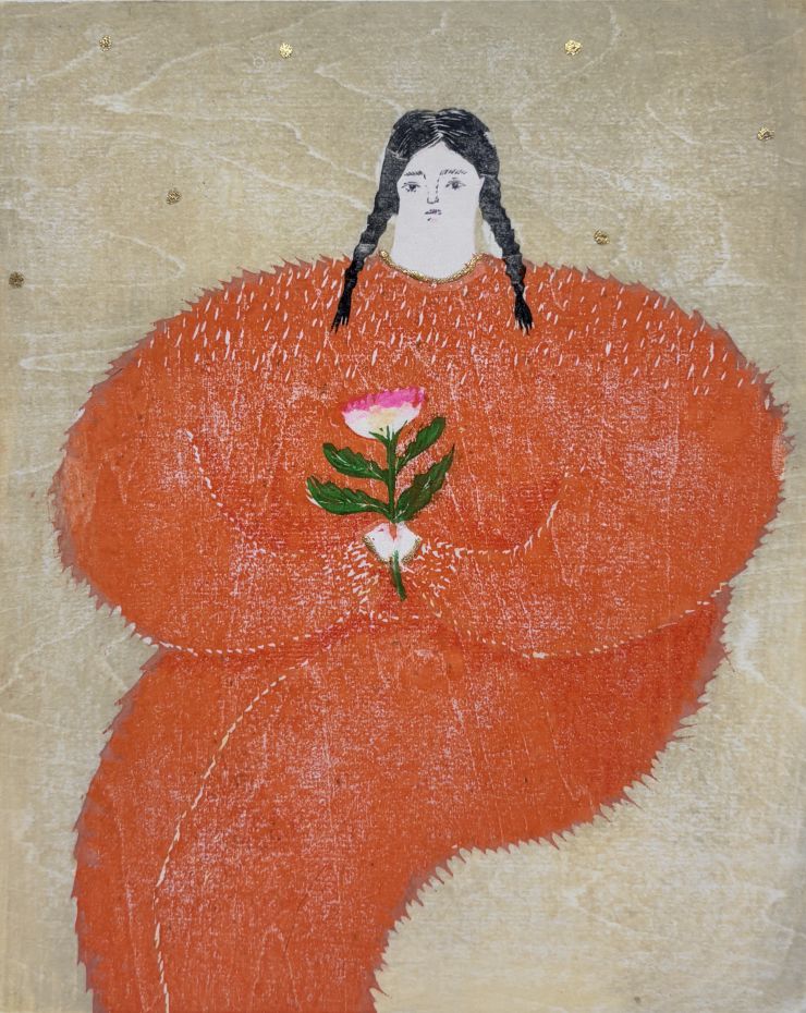 木版画「Silent Breath #5」