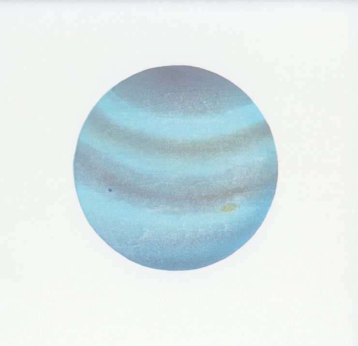 木版画･タイトル「木星」